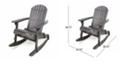 Noble House Malibu Outdoor Rocking Chair